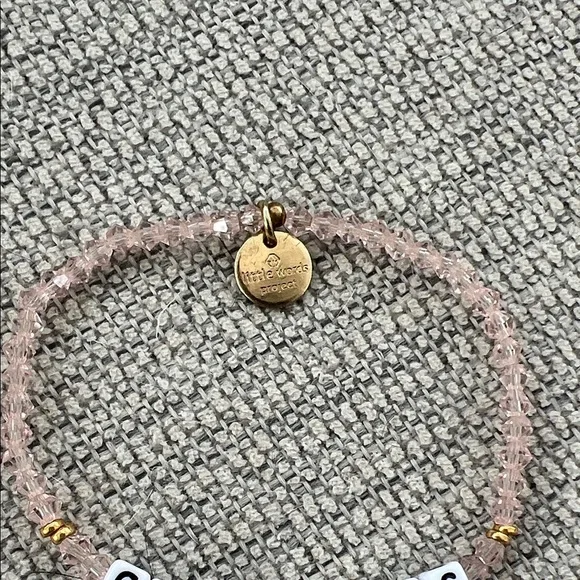 Good Vibes Pink Beaded Bracelet - Picture 2 of 3